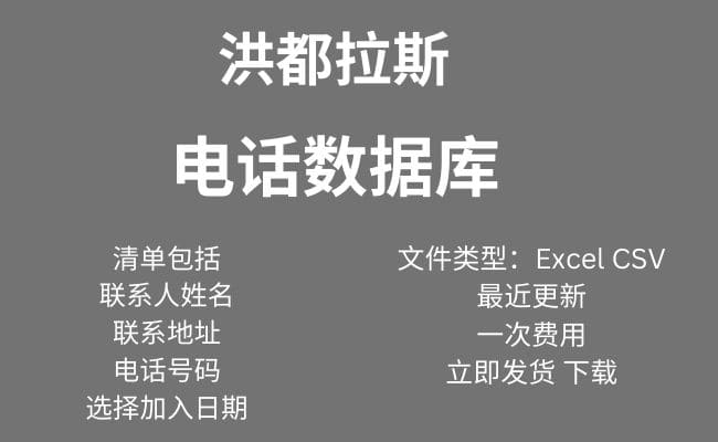 洪都拉斯 电话数据库